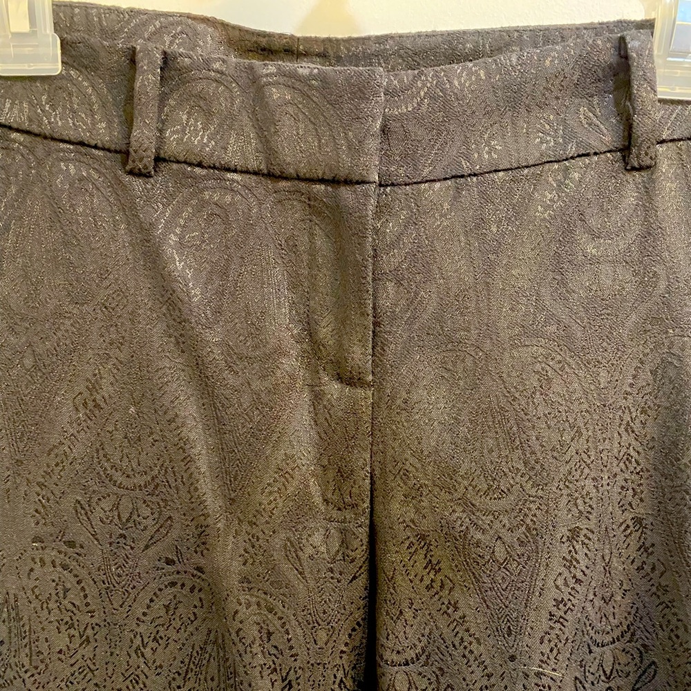 Ann Taylor textured black cropped work pant - size 0